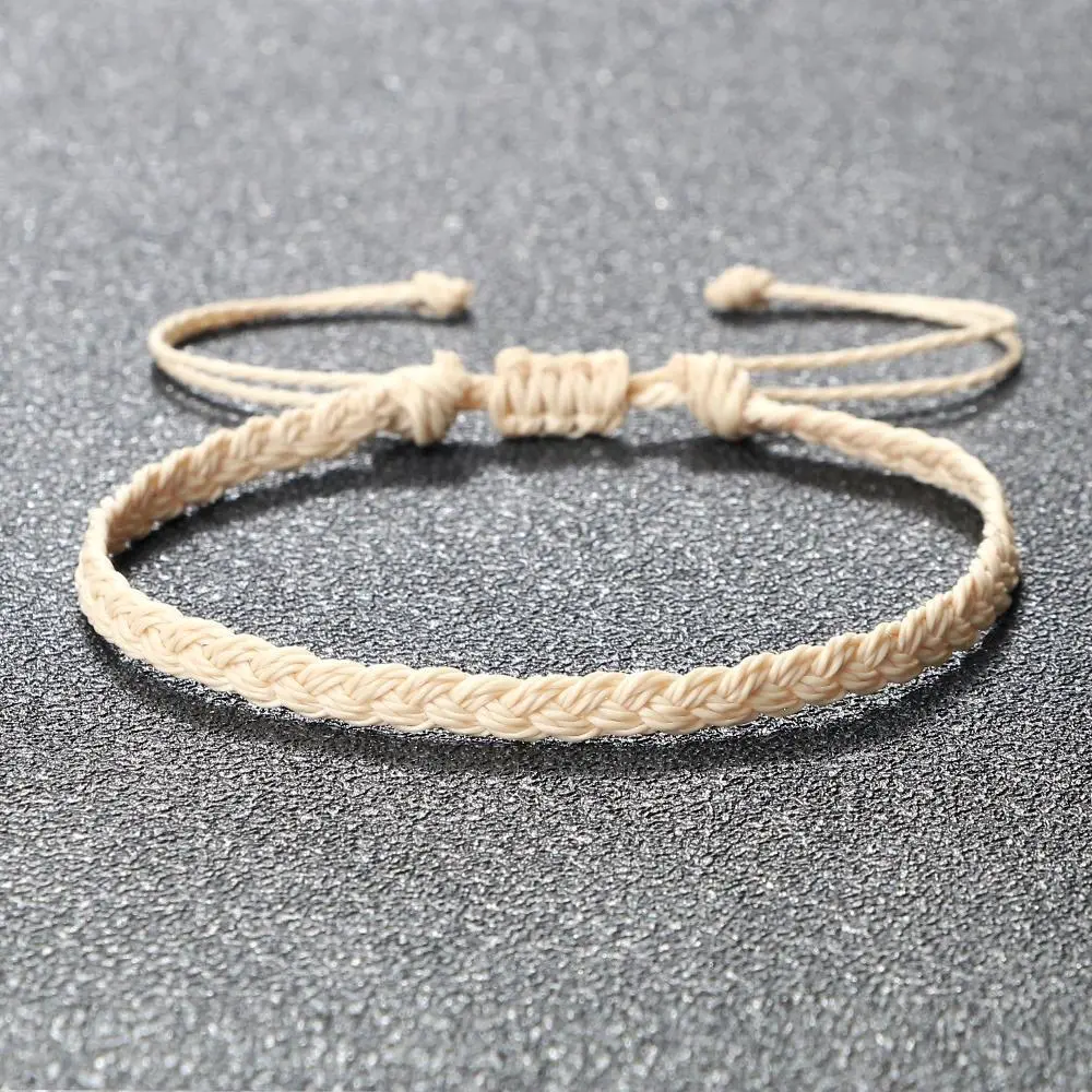 Classic Braided Bracelet, Handmade Waxed Thread Adjustable Wristband for Men and Women, Minimalist Accessory for Daily Wear, Adjustable Minimalist Bangle, Bracelet Classic Design, Classic Wrist Accessory