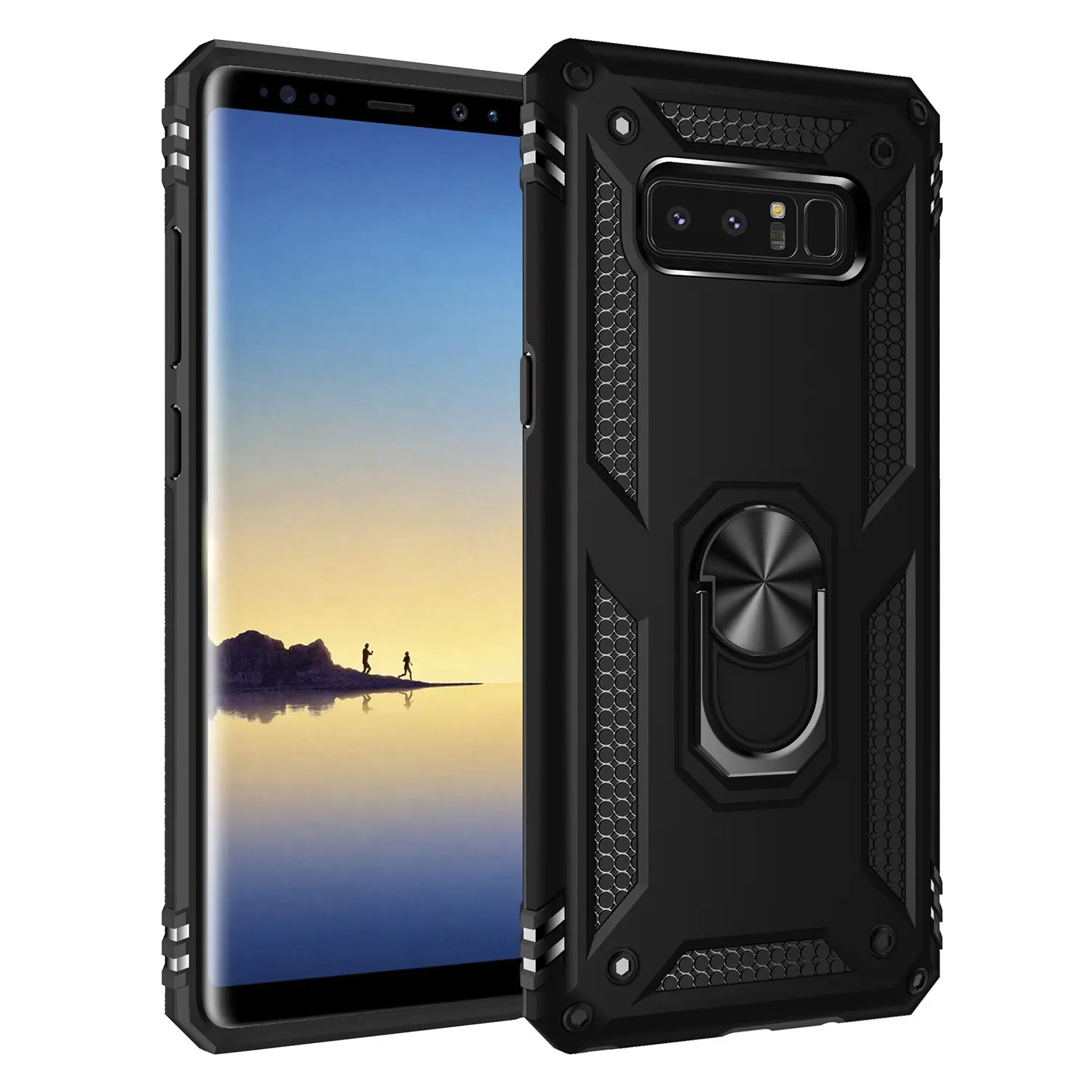 Case for Samsung Galaxy Note 8 Anti-Drop Shockproof Polycarbonate, Magnetic Car Mount, Rotatable, Dual-Layer Non-Slip, Hard Shell, Protective for Samsung Galaxy Note 8 Case