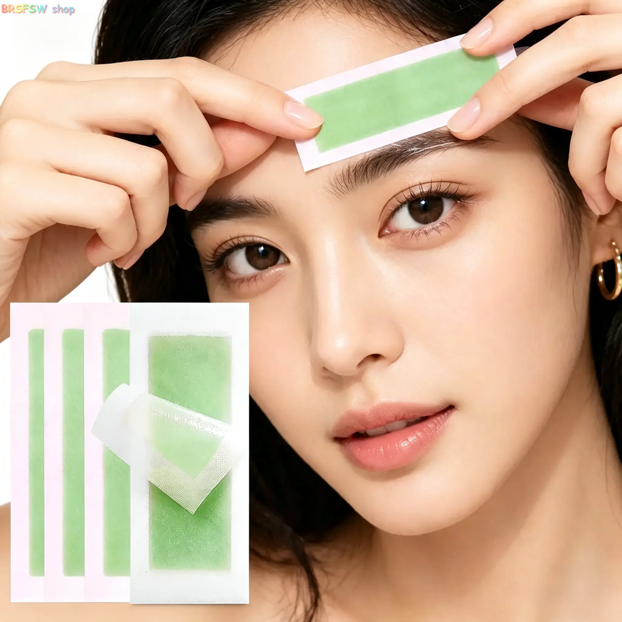 72-Piece Aloe Vera Hair Removal Wax Strip Set — Suitable for men and women; gentle, painless, fast, and convenient; ideal for the face, upper lip, and body; perfect for at-home body care and hair removal.