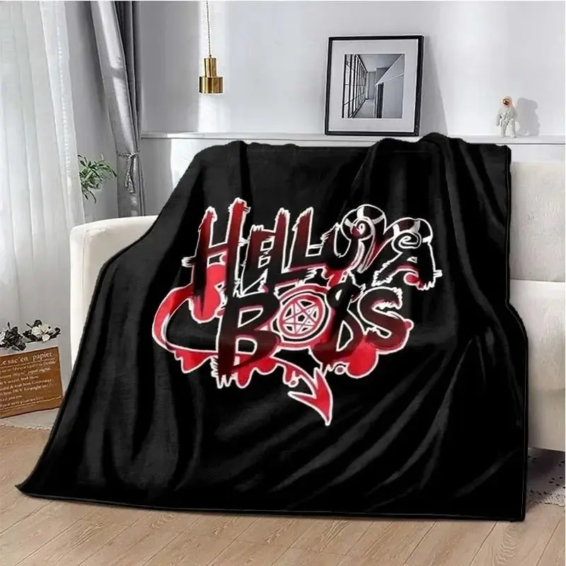 Helluva Boss Blitzo Microfiber Poly Flannel Blanket - Super Soft, Wrinkle-Resistant Plush Throw Blanket for Watch Party, Bedroom Decor, Room Decor