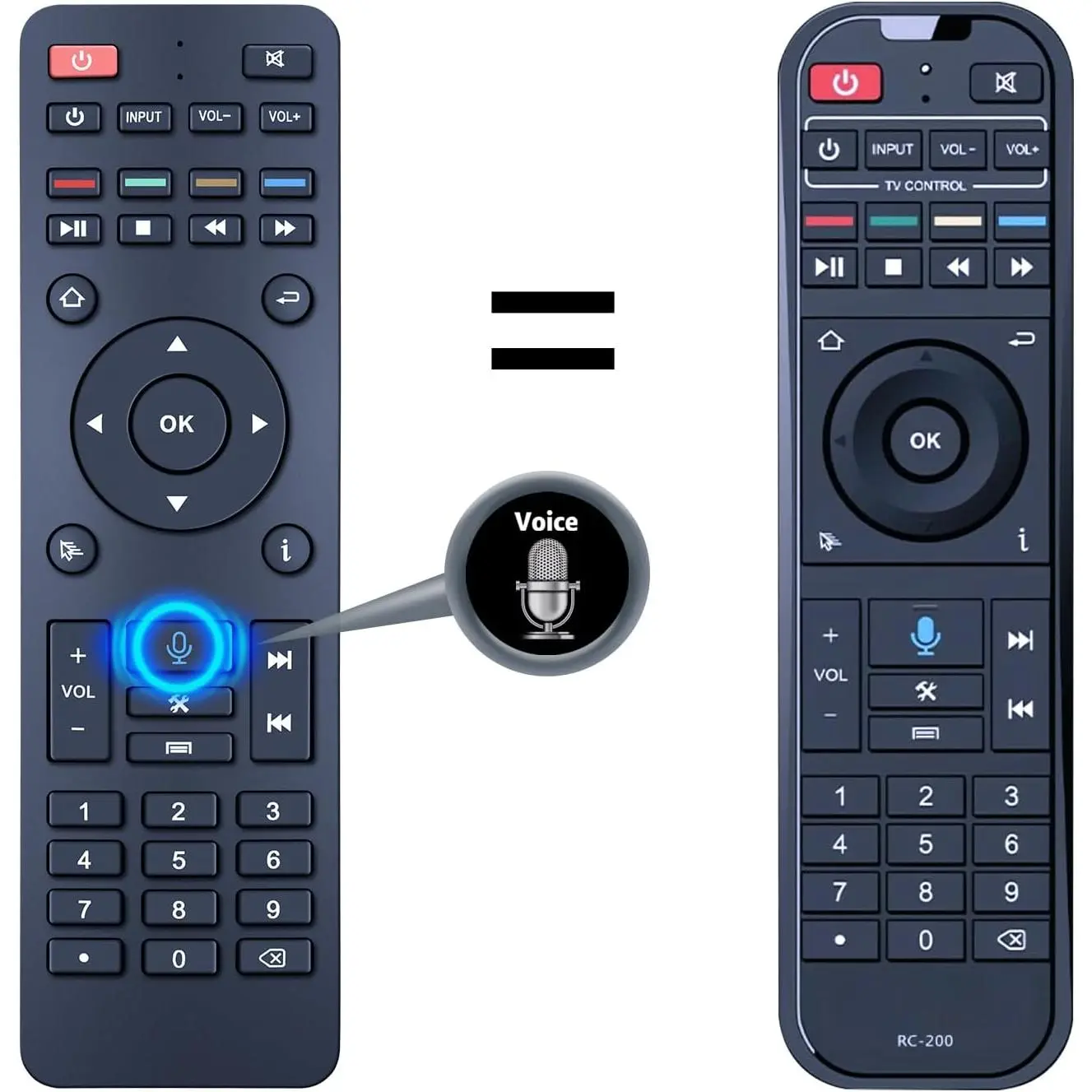 PZL RC-200 Replacement Voice Remote Control for SuperBox S6 Max, S5 Pro, S5 Max, S6 Pro, S6 Ultra, Elite Ultra, Elite Pro+, Without Voice Function for Super Box S3 Pro, S4 Pro