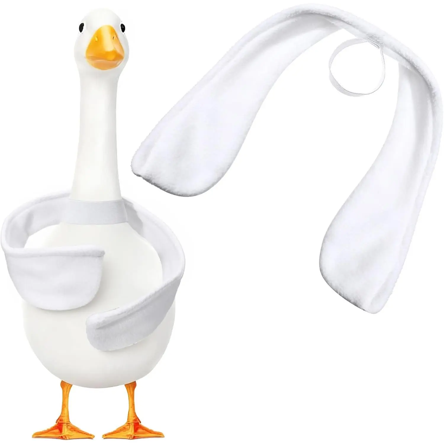 Porch Goose , Poseable Porch Goose Arms Accessories for Outdoor Patio Yard Statue Decoration
