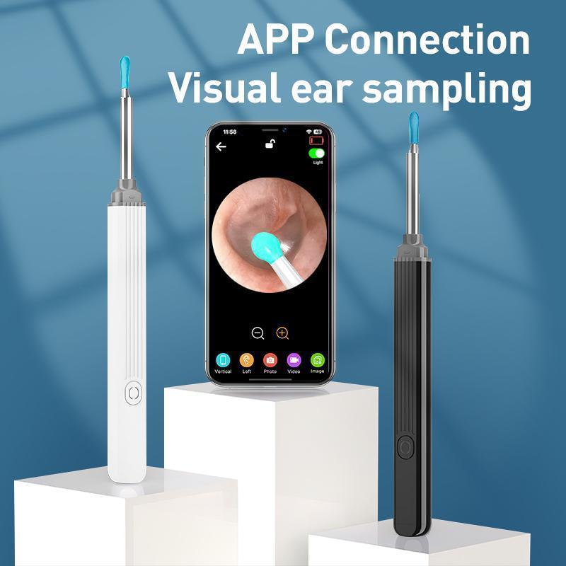 Electric Ear Wax Removal Tool with Camera, Earwax Remover Cleaner with 6 Counts Ear Pick Set & 8 Counts Ear Cleaning Tools, Earwax Removal Kit for Ios & Android, Ear Canal Cleaner