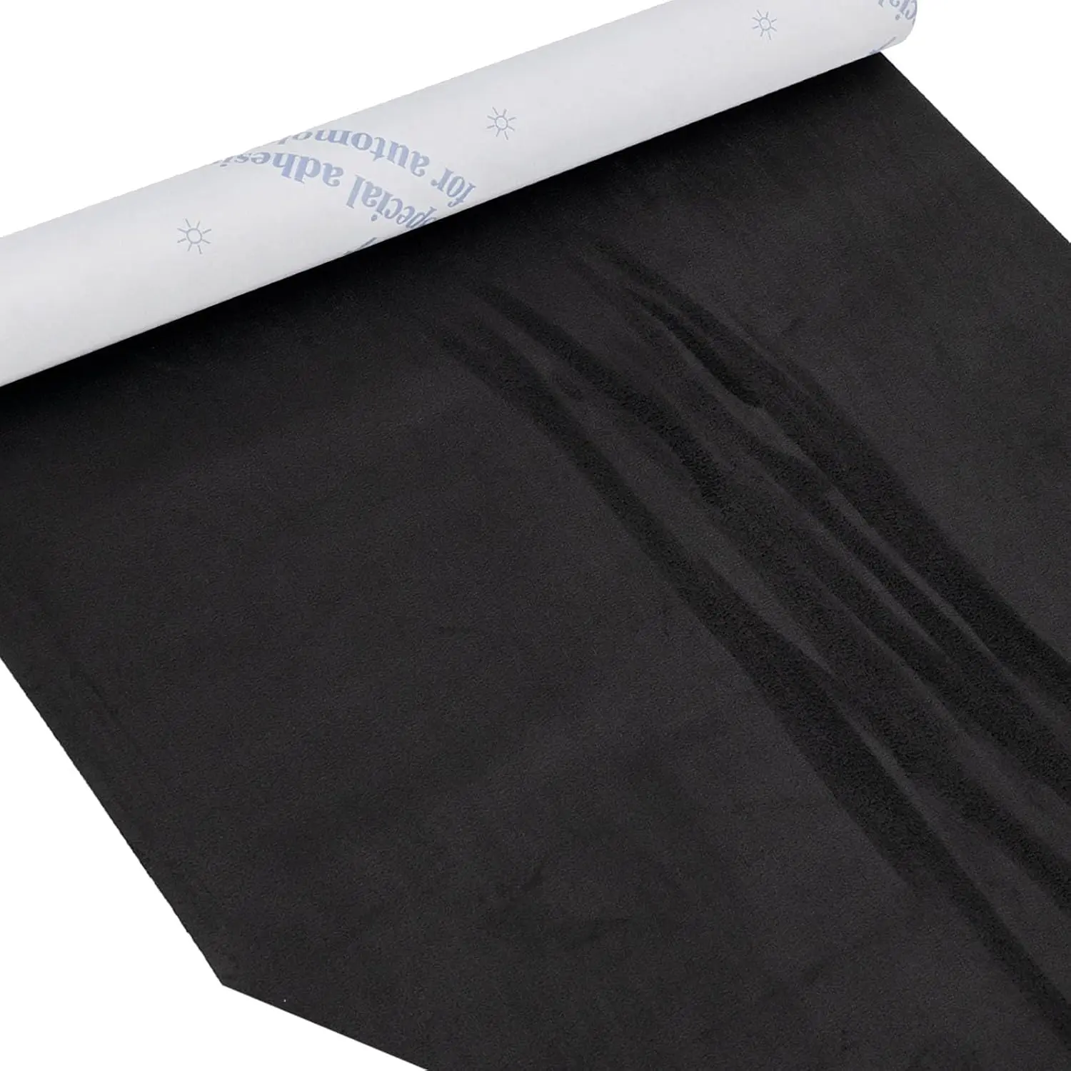 17x72 inch  Black Suede Fabric Wrap, Self-Adhesive Microfiber and Synthetic Suede - Stretch Film Fabric for  and  Decorate