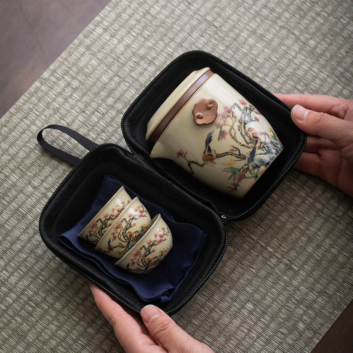 Portable Travel Tea Set, Outdoor Camping Teacup, Office & Home Tea Cup with Filter, Cute Gift for Tea Lovers, Yu Yao Style