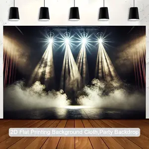 1 piece of 2D flat banner, stage spotlight, polyester photography 2D flat background flag, party photo background tapestry, indoor and outdoor banner decoration, studio props, festival and birthday party decoration supplies