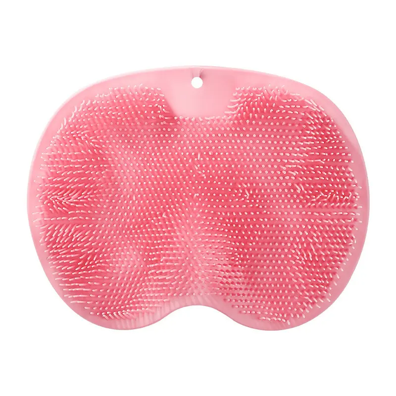 4 PCS Strong Suction Silicone Shower Scrub Mats - Wall-Mount Hanging Personal Bath Accessories, Multifunctional Back Washer, Foot Exfoliating Massager Pad for Shower Bath, Lazy Self-Bathing Tool, Exfoliates Skin, Four Pieces