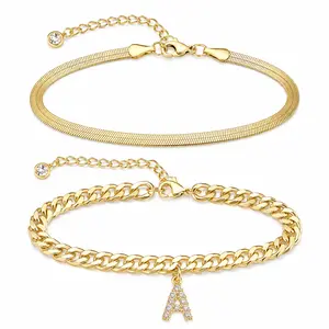 Ankle Bracelet for Women Stack Gold Anklet with Letter Pendant DealsForYouDays Adjustable Anklet Set Stackable Jewelry Summer Beach Accessories Gift for Girls