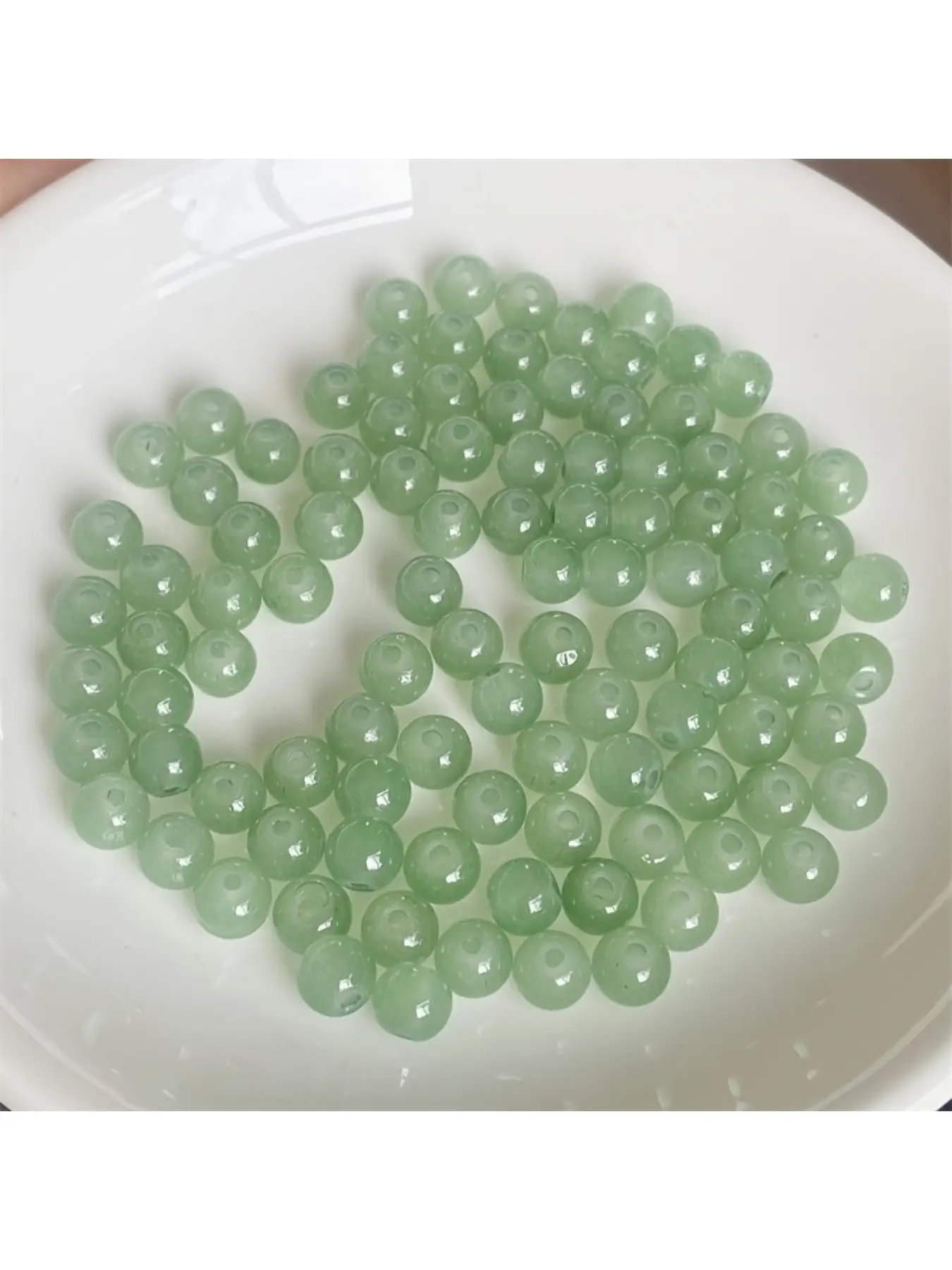 50 pieces of 8mm green Aventurine glass beads, suitable for DIY jewelry making - ideal for necklaces, bracelets, birthday party gifts, and accessories, Beads for crafts