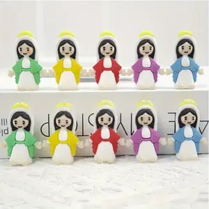 25 Mini Mary Statues Religious Easter Egg Fillers, Christmas New Year Decorations, Baptism Gifts, Seasonal Holiday Ornaments