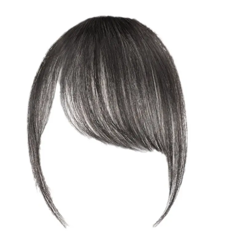 Women's Real Human Hair Side Bangs Hairpiece - Female Clip Hair Extensions with Invisible Vintage Natural Fringe Patch, Butterfly Weft, Effortless 1-Clip Styling, Heat Resistant, Lightweight Thin Layers for Forehead (Copper) Hair Weave