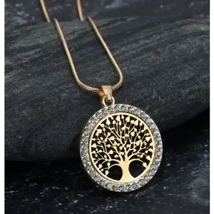 Asgard Crafted Celtic Tree Of Life Ladies Pendant With Cubic Zirconia, Gifts