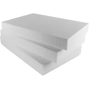 Foam Rectangle Blank Polystyrene Sheet Boards for Arts and Crafts Blank White DIY Project, Party Decorations (16 x 11 x 2 Inches) Pack of 3