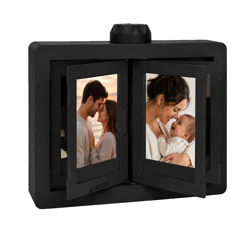 Rotating Film Frame Flip Album DIY 2*3 in Album Photocards Display Holder Flip Display for Instant Photos & Photo Cards,  Rotating Polaroid Frame 24-Photo Storage Organizer Desktop Home Decor