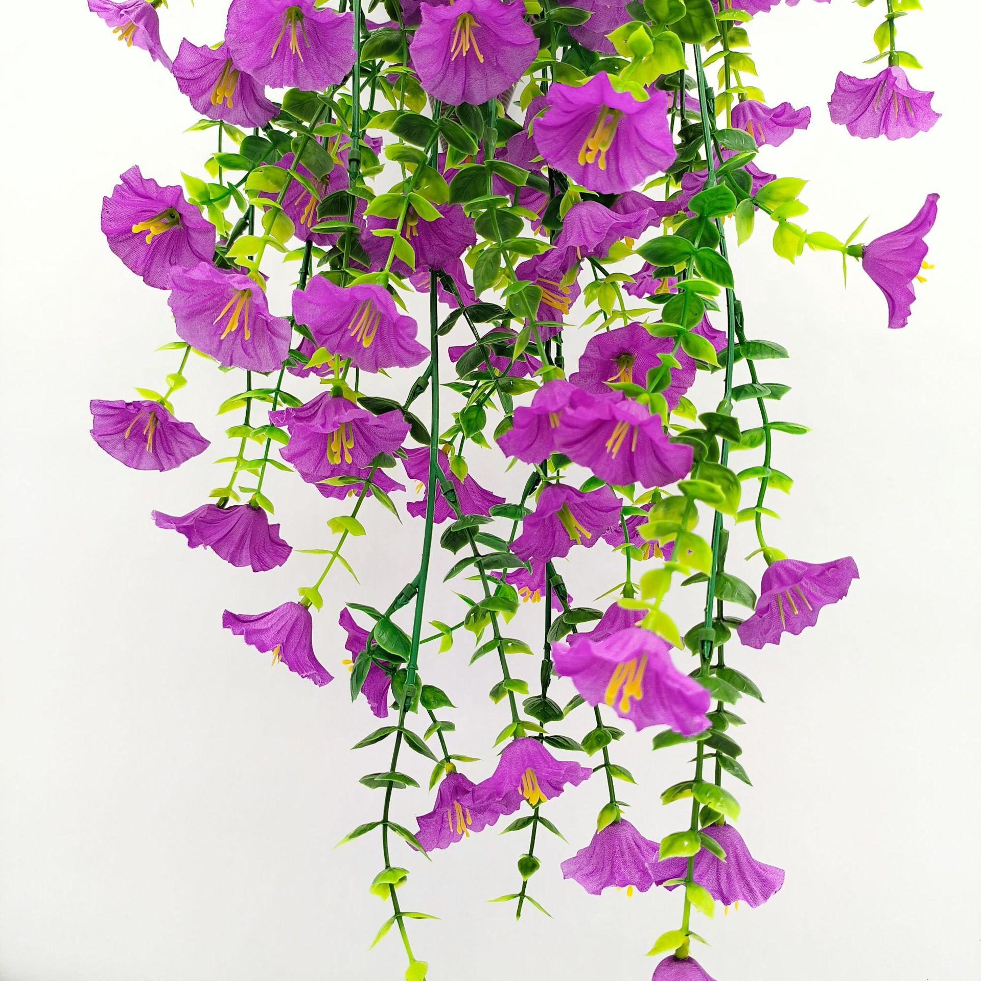 Hanging Artificial Morning Glory Flower Vines for Home Wedding Decoration Outdoor Indoor Garden Wall Decorations Realistic Fake Petunia Bouquets