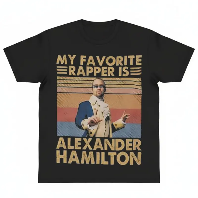 Alexander Hamilton Vintage T-shirt for Fans Korean Style Loose Casual Top Y2K Cotton Fashion Streetwear Music Star T-shirt Everyday Wear for Women Men high-quality graphic tee casual crewneck funny,Monaco,soft,gothic,fashion graphic tee,unis,s,,ultr,jesus