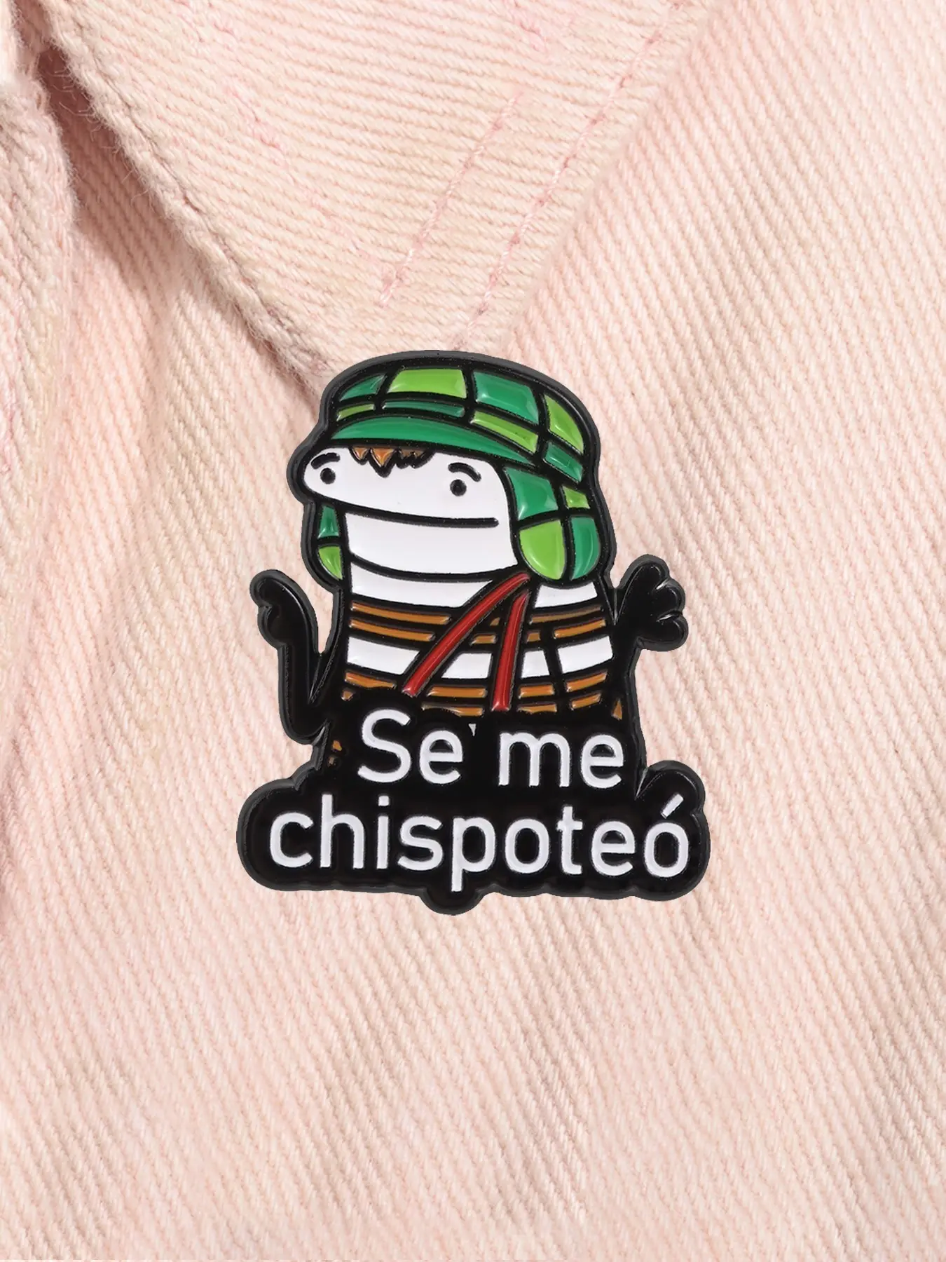 Funny Comedy Character Chavo Enamel Pin Se me chispoteó Funny Spanish Quote El Chavo del Ocho Alloy Brooch Lapel Backpack Clothing Decor Badge Fashion Jewelry Accessories Gift for Friends