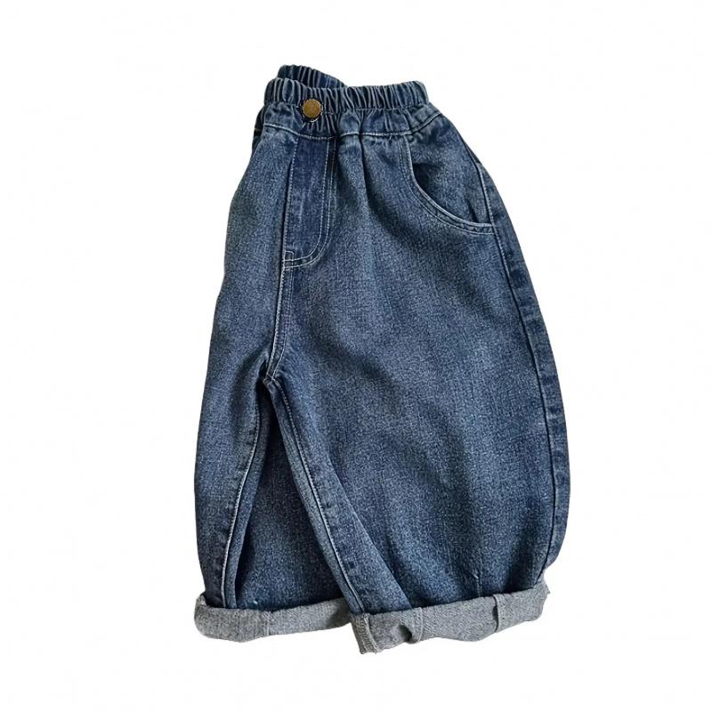 New(New)Kids' Jeans, Versatile Casual Harem Pants Toddlers and Young Children, Loose-Fit Long Pants
