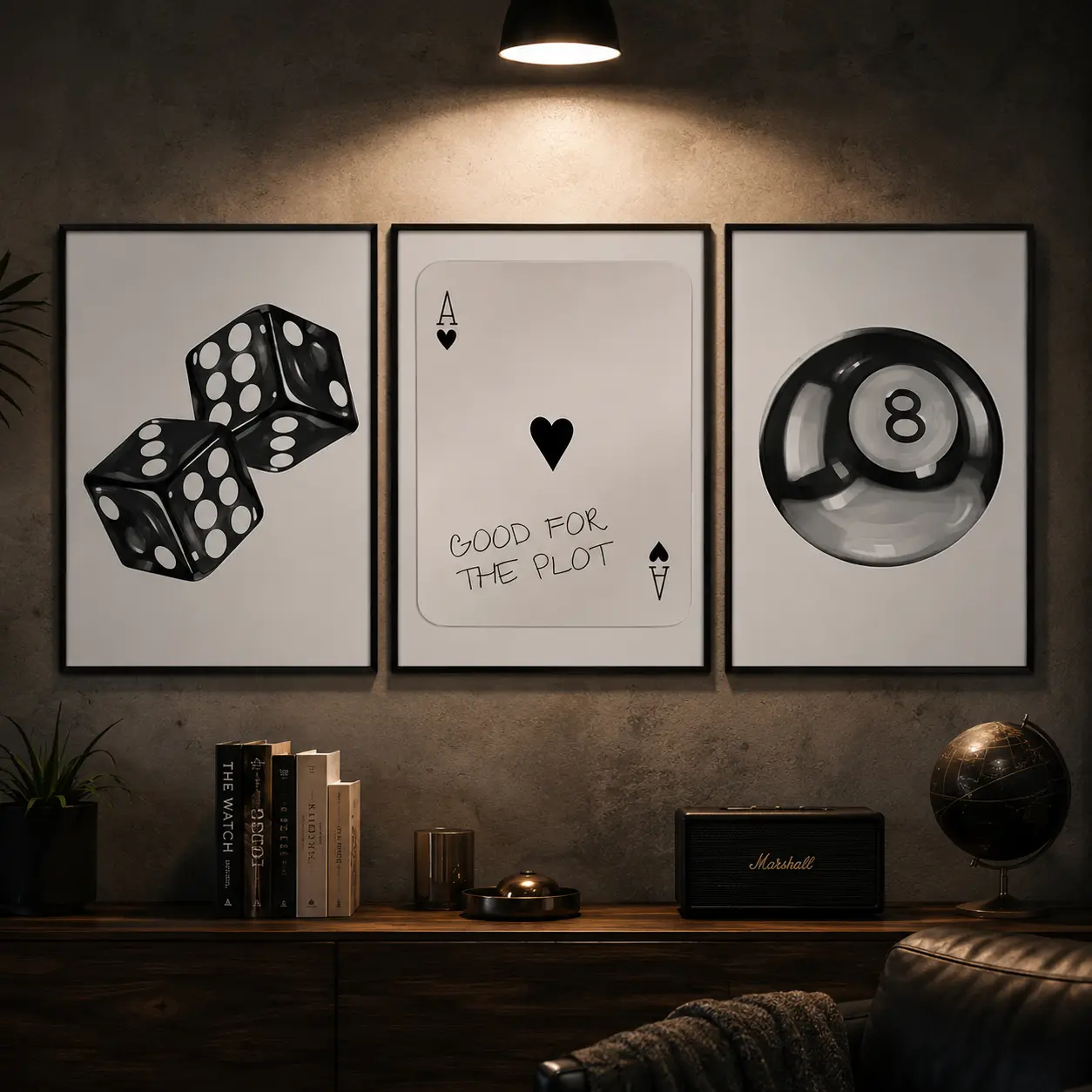 Modern Canvas Wall Art Print, Contemporary Artwork for Living Room Hallway Bedroom Office Decor, Minimalist Home Wall Decoration, Waterproof Poster Style Canvas Print