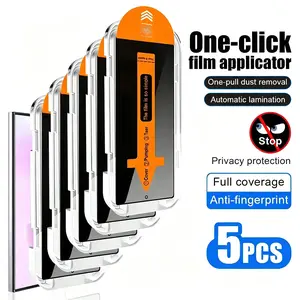 5pcs Privacy Tempered Glass for Samsung Galaxy  S26/S26 Plus/S26 Ultra /S25/S25+/S25 Ultra Phone Screen Protector S24/S24+/S24 Ultra Protective Film S23/S23+/S23 FE Glass Smartphone S22/S22+/S21/S21+