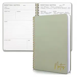 Simplified Meeting Notebook For Work Organization - Easily Take Notes And Keep Agendas on Track - The Office Planner Supplies for Women & Men to Professionally Manage Business Projects