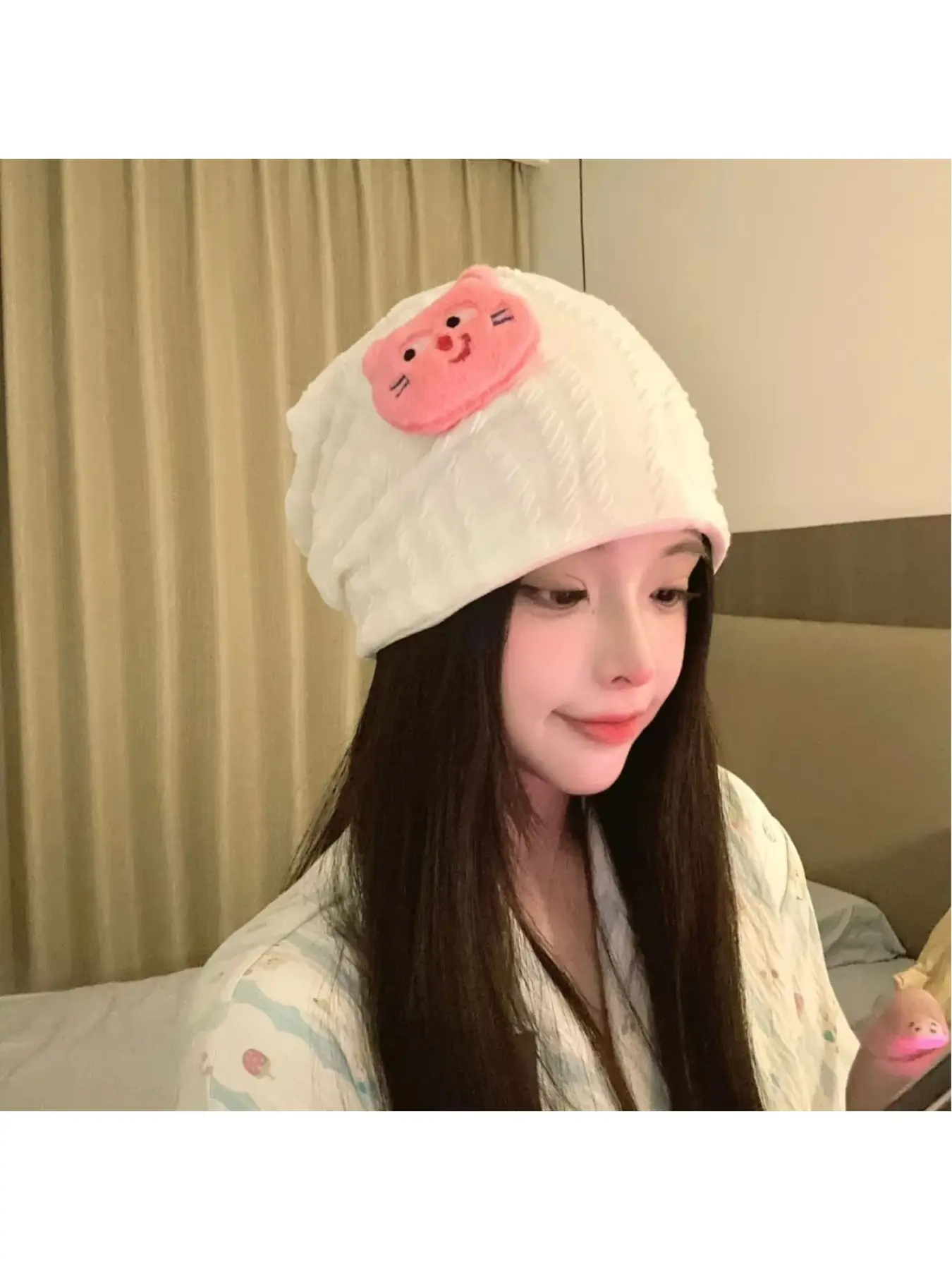 Slouchy Cap for Women, Windproof Breathable Adjustable, Soft Lightweight, for AC Room or Sleep, Comfy Home.
