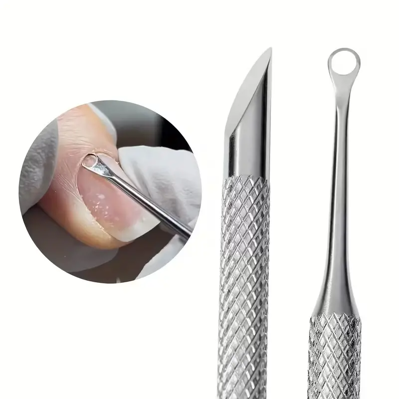 1pc Stainless Steel Cuticle Pusher Nail Care Tool, Multi-Functional Dead Skin Remover, Portable and Durable, Foot Pedicure and Manicure File