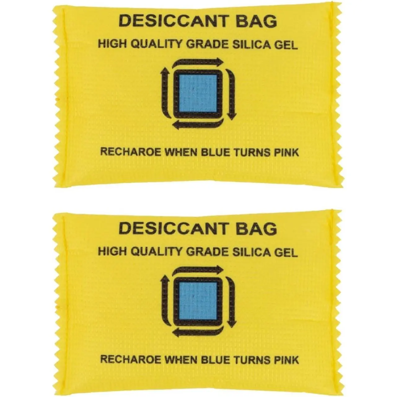 2 Pack Rechargeable Silica Gel Desiccant Packs,100g Each  Absorbers |   Absorber Packets,Color Changing Desiccant Bags for  Control & Storage