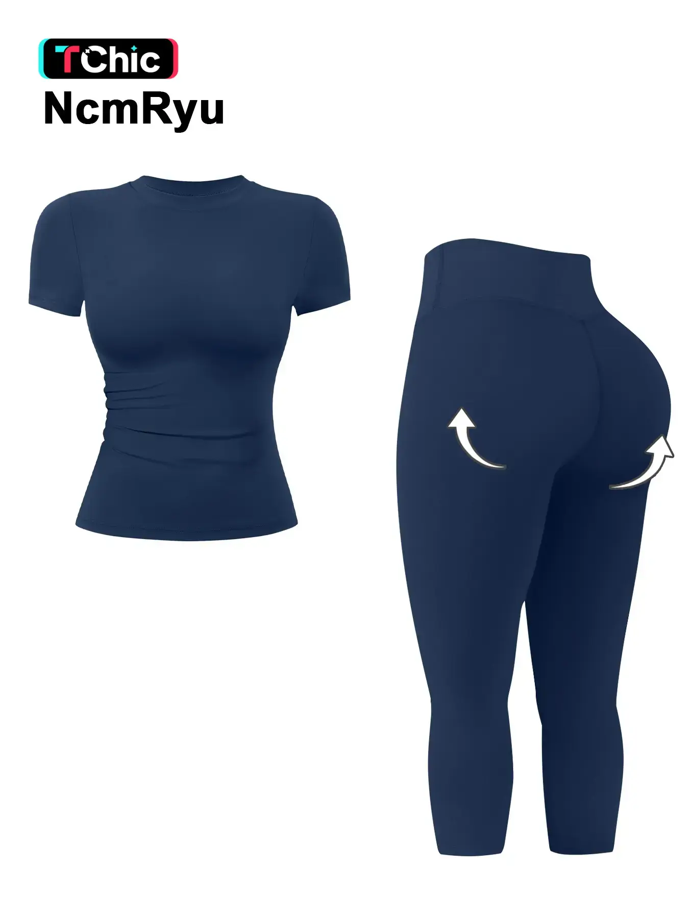 Women's Two-Piece Sportswear Set, Seamless Yoga Outfits, High Elasticity Breathable Quick-Dry Fabric, Slim Fit Yoga Workout, Seamless Design, Athletic Sets