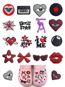 2k Cartoon Style Shoe Accessories Set, Includes Flower and Buckle, Sandal Decoration Gift, Fashion Shoe Upgrade Parts, All Seasons