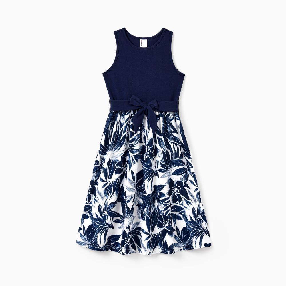 PatPat Family Matching Cotton Tee Flora Print Splicing Shirt or Tank Dresses PatPat Family Matching Cotton Tee Flora Print Splicing Shirt or Tank Dresses