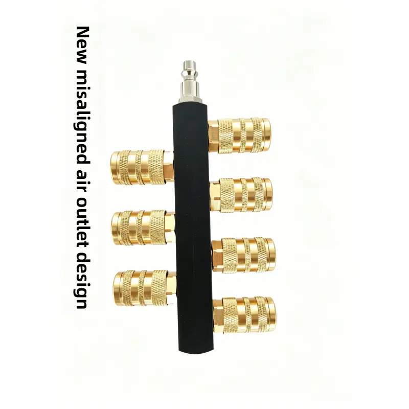 Brand new staggered design air hose quick connector air distributor, one-to-three, five, six, seven pneumatic multi-way multi-pipe air pump air compressor accessories, American standard 1/4npt internal thread