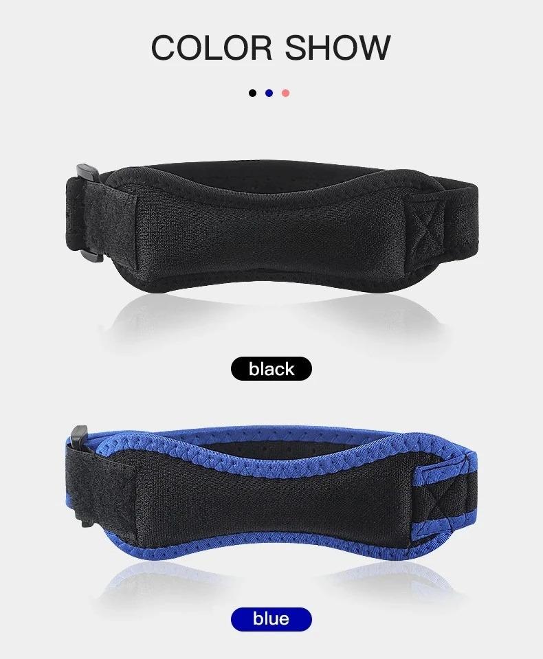 1 Piece Knee Patellar Tendon Knee Support Strape Brace Adjustable Shock Absorption Compression Knee Pad Sleeve for Basketball