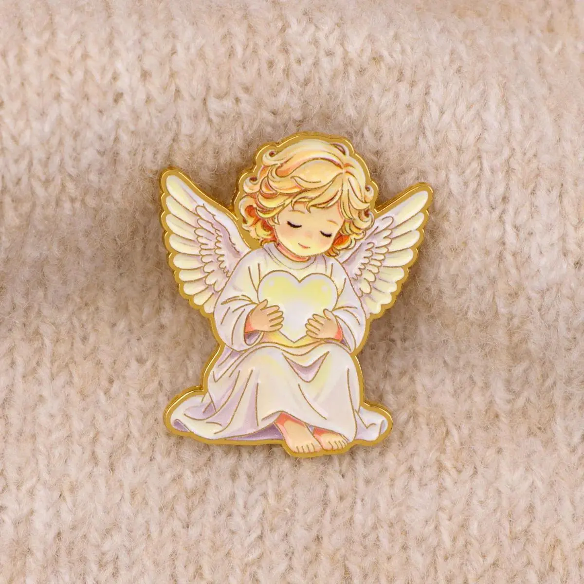 Cute Angel Enamel Pin Cartoon Brooch For Coat Women's Brooches Fashion Lapel Badges Jewelry Gift for Friends