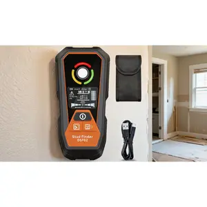 6-in-1 Rechargeable Wall Stud Finder Scanner with Positioning Hole, Multifunctional Wall Detector Locates Wood Studs, Hidden Pipes, Live Electrical Wires, Ferrous & Non-Ferrous Metals with Audible Alarm, Ideal for ElectriciansMiro up