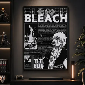 Manga Wall Ichigo Kurosaki Manga Poster Must-Have for Bleach Enthusiasts Art, Canvas Wall Art, Anime Canvas Print, Japanese Manga Poster, Otaku Bedroom Decor, Dorm Room Wall Decor, Gift for Anime Fans