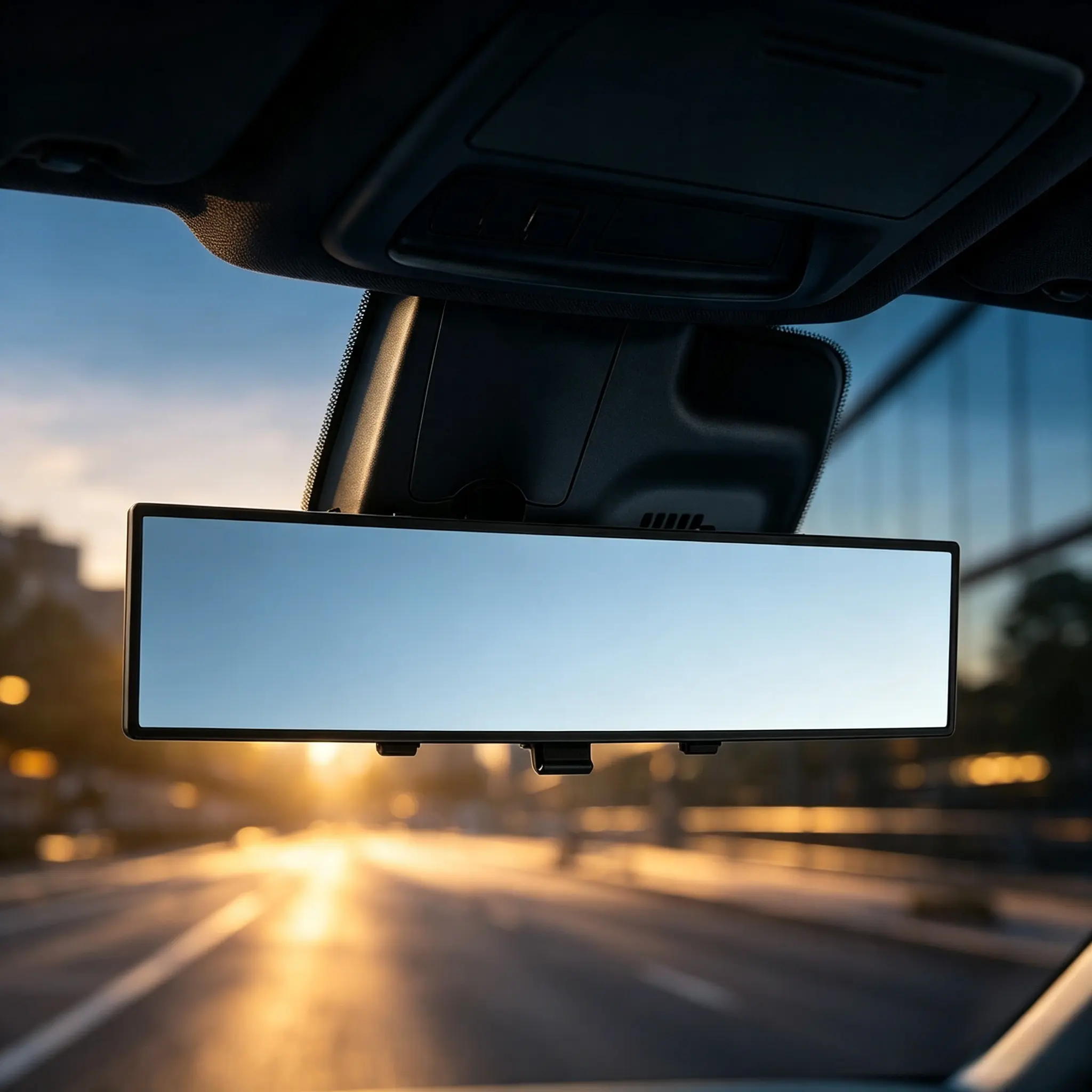 Car Rearview Mirror, 11.8 Inch Panoramic Wide Angle Anti-Glare, Clip on Auto Rear View Mirror, HD Clear Convex Surface, Car Interior Accessories Universal for SUV, Truck, Van, Vehicles`