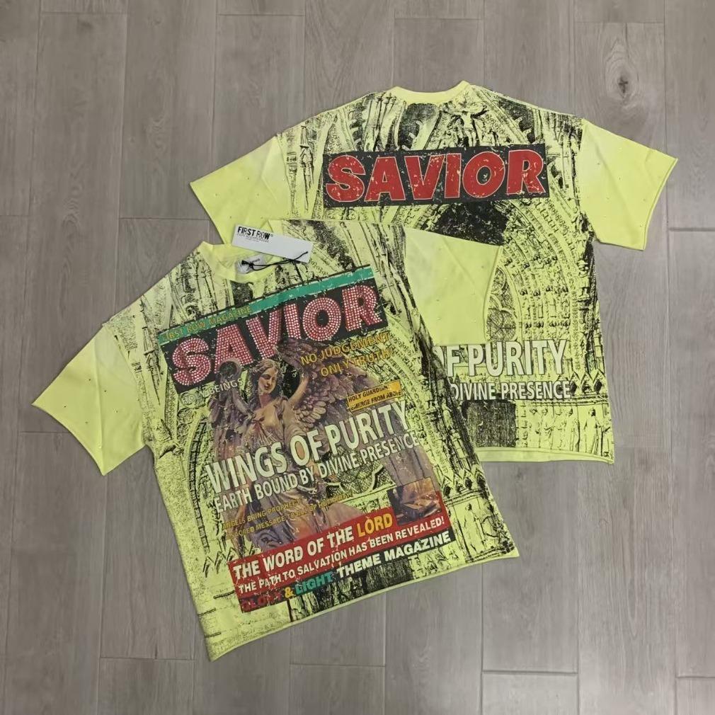 First Row Streetwear Vintage Washed Diamond Rhinestone Cropped Tee Y2K Retro Hip Hop Bling Shiny Graphic Oversized Loose Fit Crew Neck Short Sleeve Pure Cotton Viral Trendy Casual Daily Couple Matching Summer Streetwear Must Have Top For Men Unisex