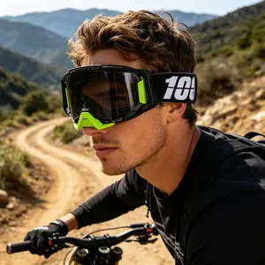 New Motorcycle Goggles, Dirt Bike Goggles, Outdoor Riding Windproof Sand Protection, Full Frame Interchangeable Lenses, Sporty Fashion Design, Bright Colors