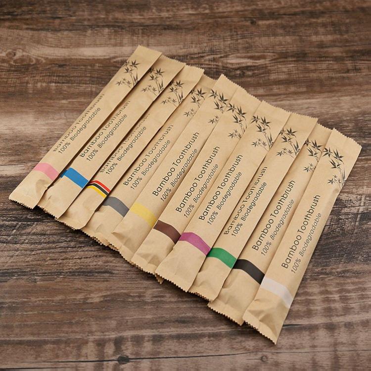 set de cepillos de Bambu ecologicos y 100% Biodegradables Toothbrush Comfort Oral