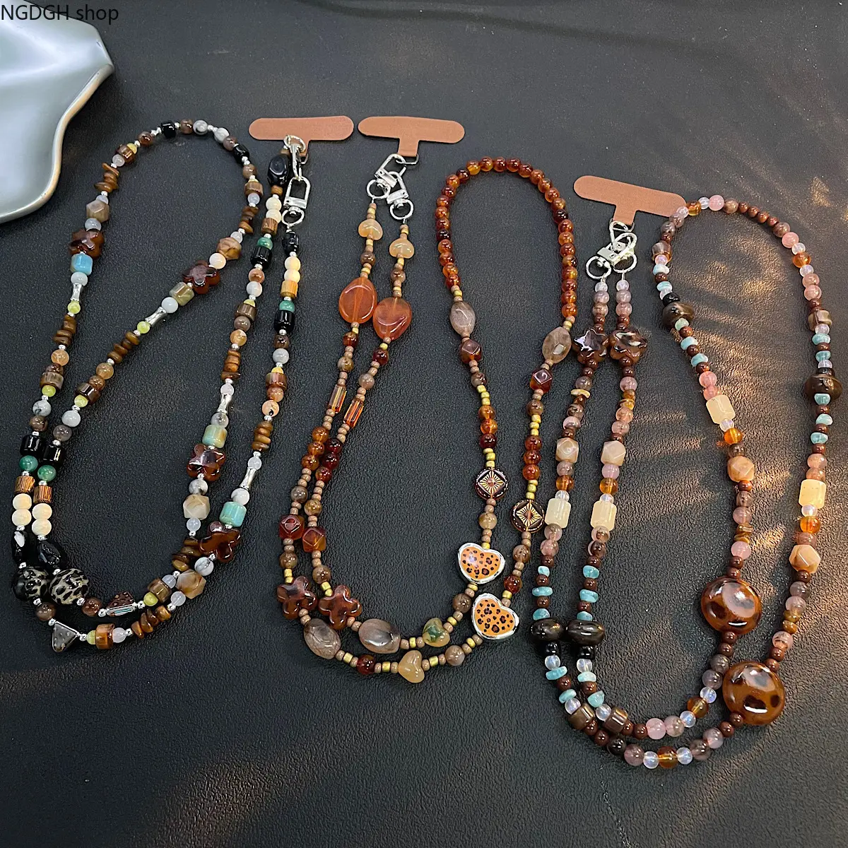 Retro Beaded Glasses Chain, Vintage Natural Stone Eyeglass Strap for Sunglasses, Bohemian Mask Lanyard Holder Necklace for Women, Boho Reading Spectacles Cord, Summer Beach Travel Accessories Gift