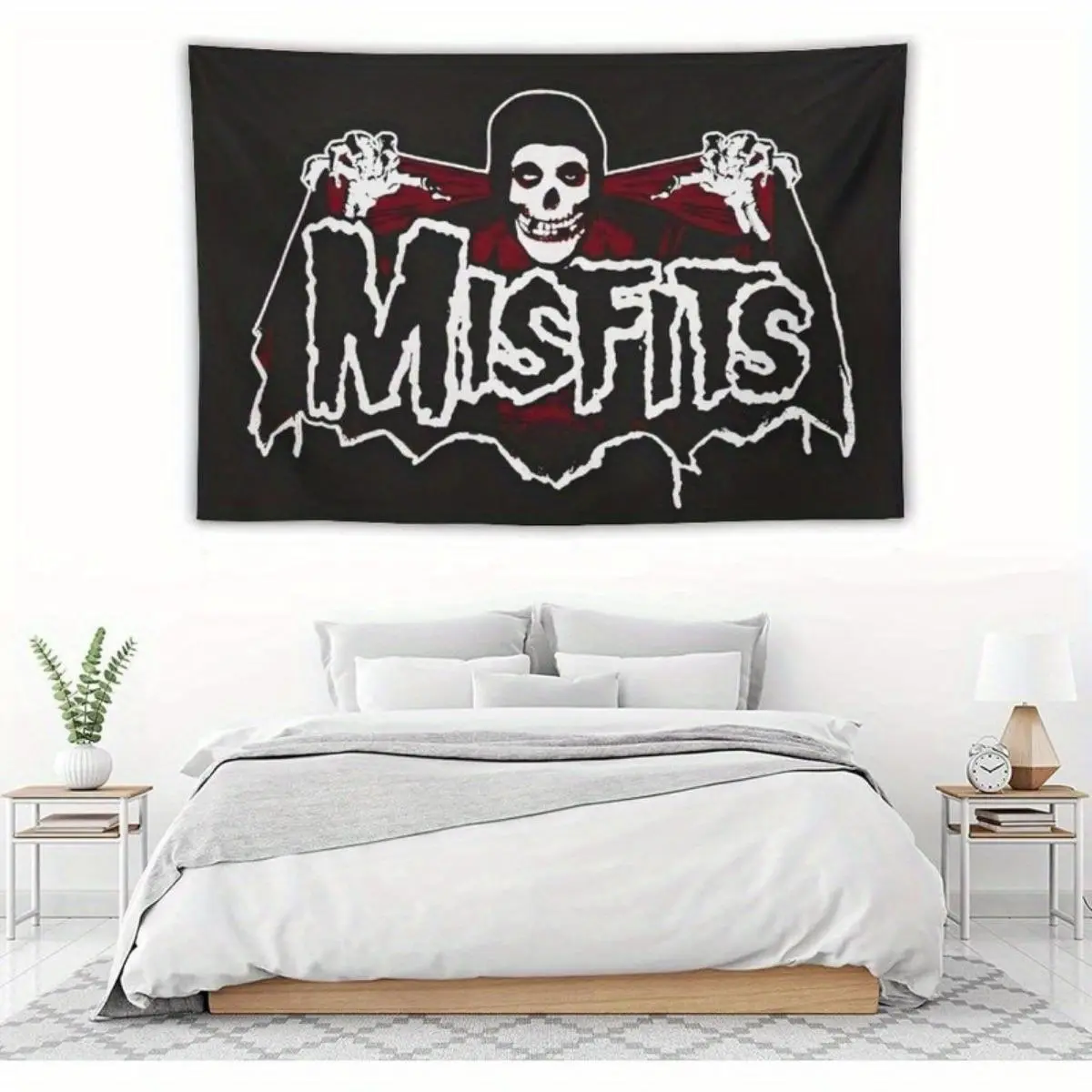 , Garbage Punk Music Misfitstry Wall Hanging Decoration Art Tapestry Suitable for Home University Dormitory Poster Banner Flag with Free Installation Package 40x60inch Mount