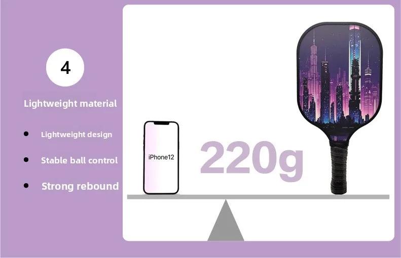 USAPA Lightweight Carbon Fiber Pickleball Paddles Set 2 Paddles 4 Balls Summer Outdoor Sport