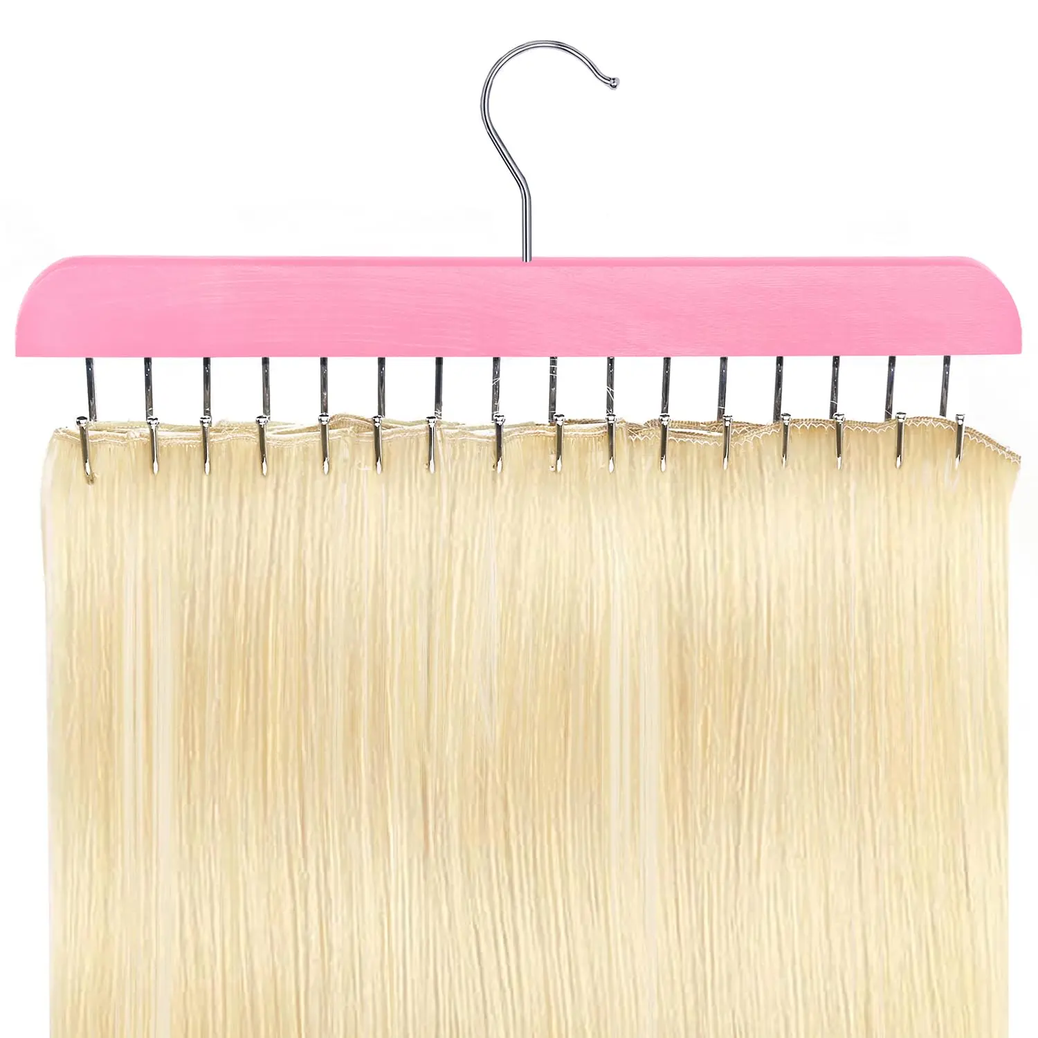 Hair Extension Holder & Hanger for Clip Ins - Weft Organizer Stand for Washing & Styling - Storage Rack Display Stand Accessories for Extensions ()