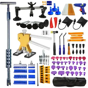 Paintless Dent ,Dent Puller Hail Remover Kit,M16 Slide Puller 2-in-1 T-bar, Adjustable Dent Lifter,Bridge Puller for Auto Dings  Remover