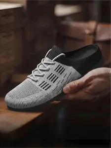 3 Colors Men's Matte Suede Birken Mules, One-piece Integrated Cutting Design. Featured with metal eyelets, black & white twisted rope laces, round toe & backless style, retro mules with serrated gear thick sole.