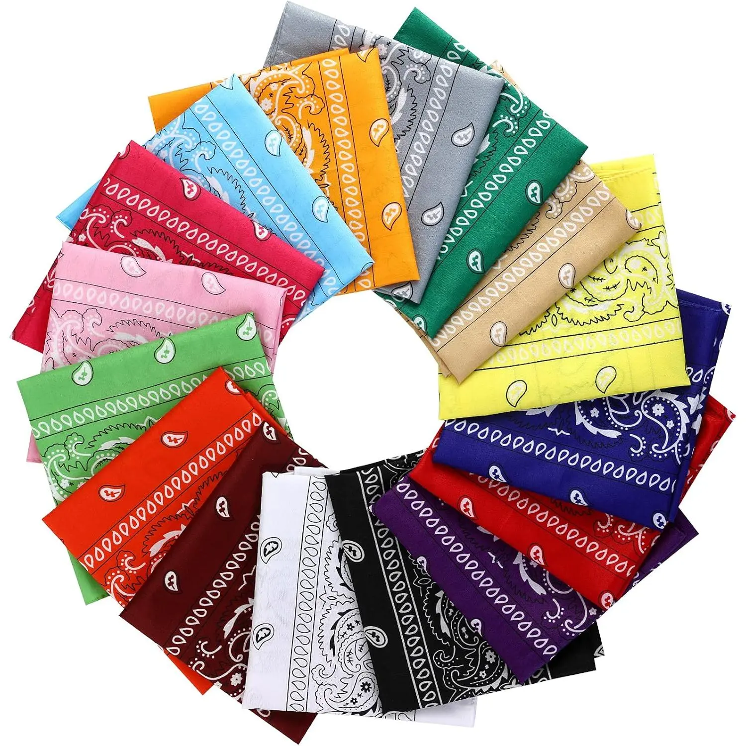 16pcs Bandanas Multi-Purpos Party Outdoor Favor Scarf Hadband Handkrchifs for Womn Mn Boy Girls