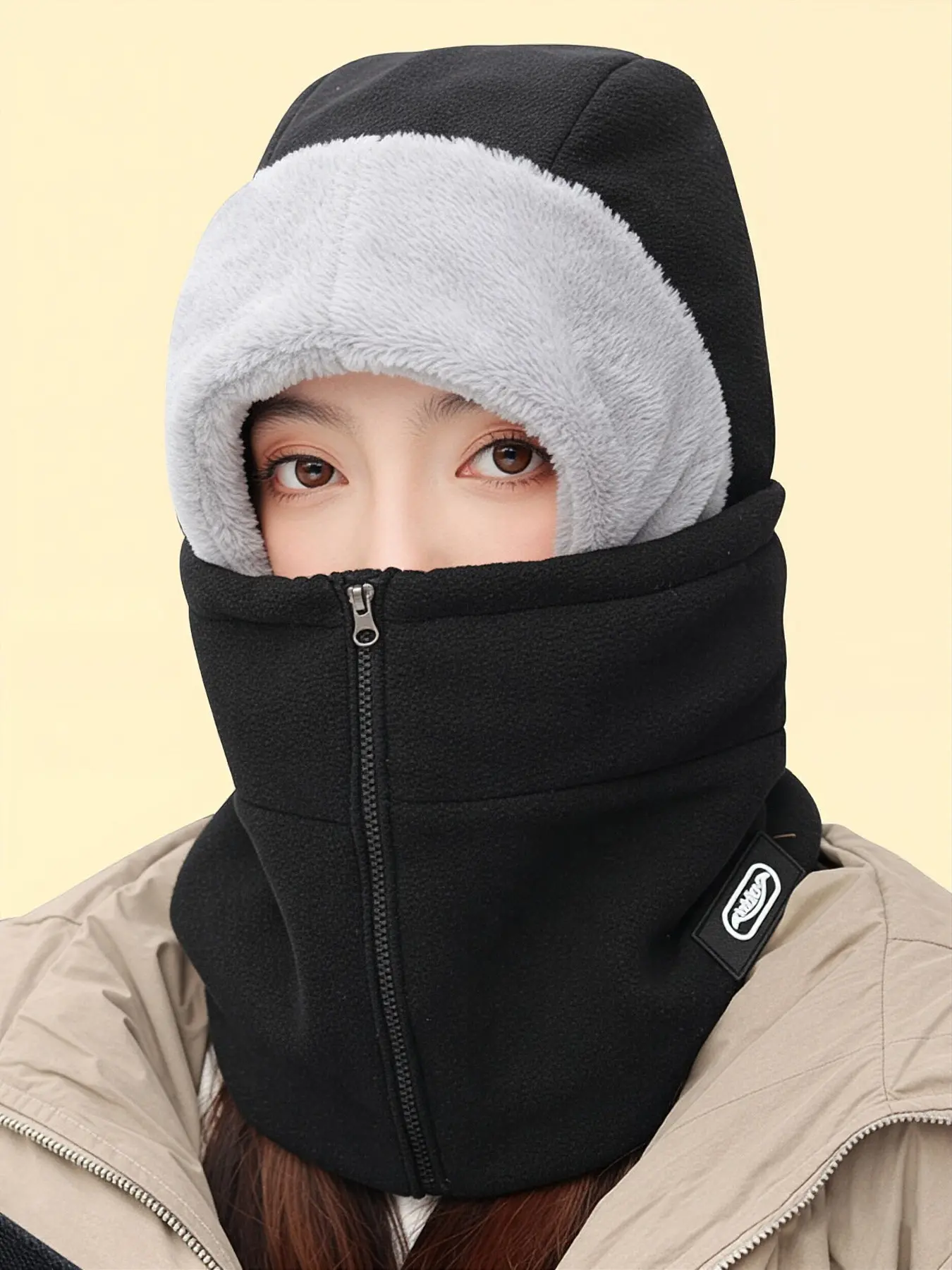 Fleece Balaclava Women Ski Face Mask for Winter Under Armour Face Warmer for Womens,Hat with Scarf and Mask Women Men Neck Warmer Mask Balaclava Windproof Thermal Cycling Driving Cold Weather Outdoor