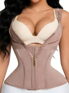Fajas 1 Count Shapewear Tops With Bra, Tummy Control Waist Trainer, Workout Shapewear Tops With Adiustable Shoulder Strap, Women's Waist Cincher, Shapewear Belts, Womenswear, Colombian Shapewear, Perfect For Daily Wear & Office Use