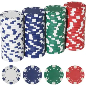 11.5 Gram 100pc Casino Poker Chips Set for Texas Hold'em, Blackjack, Card Board Gambling Casino Games